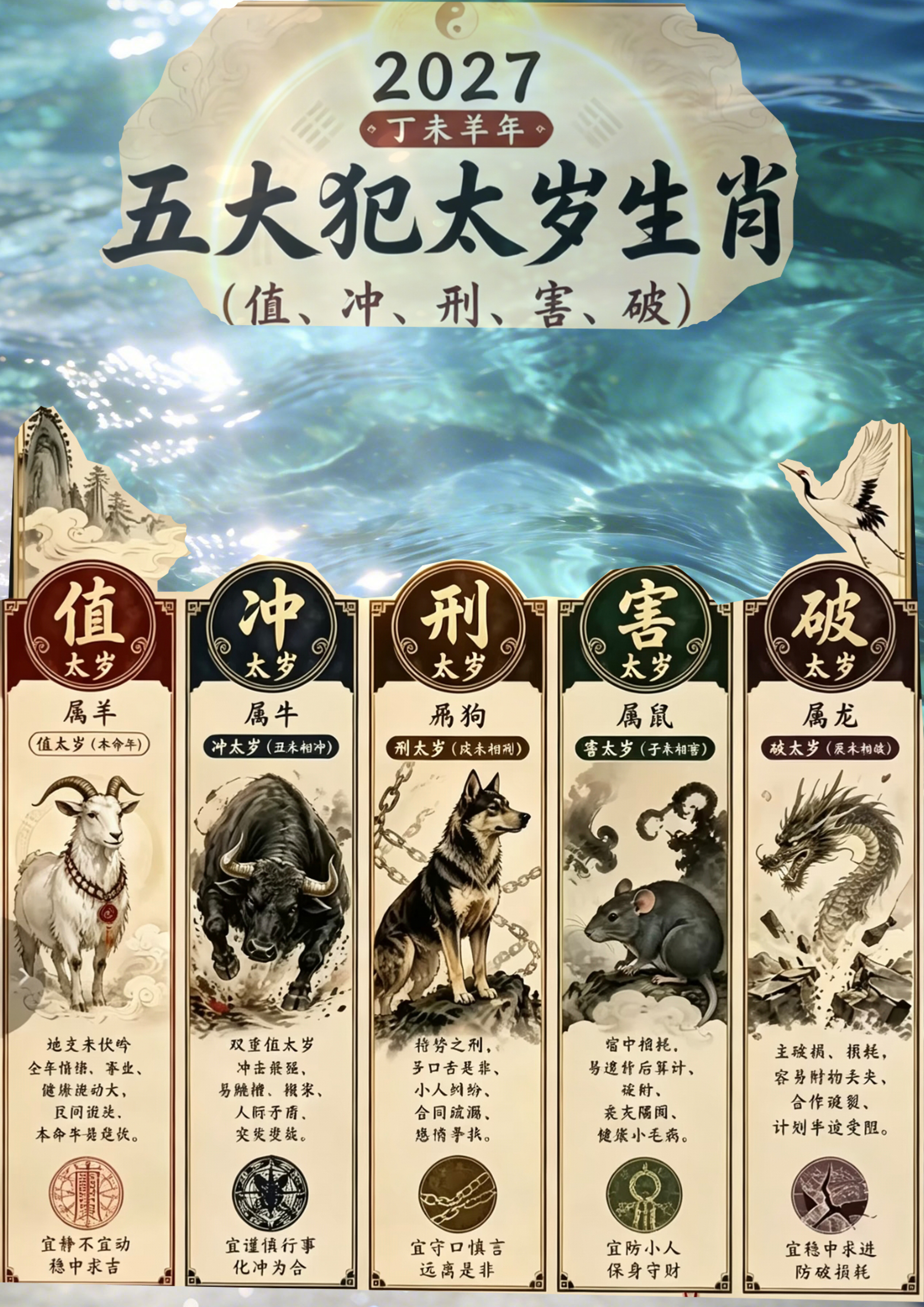 2027 丁未年犯太岁生肖