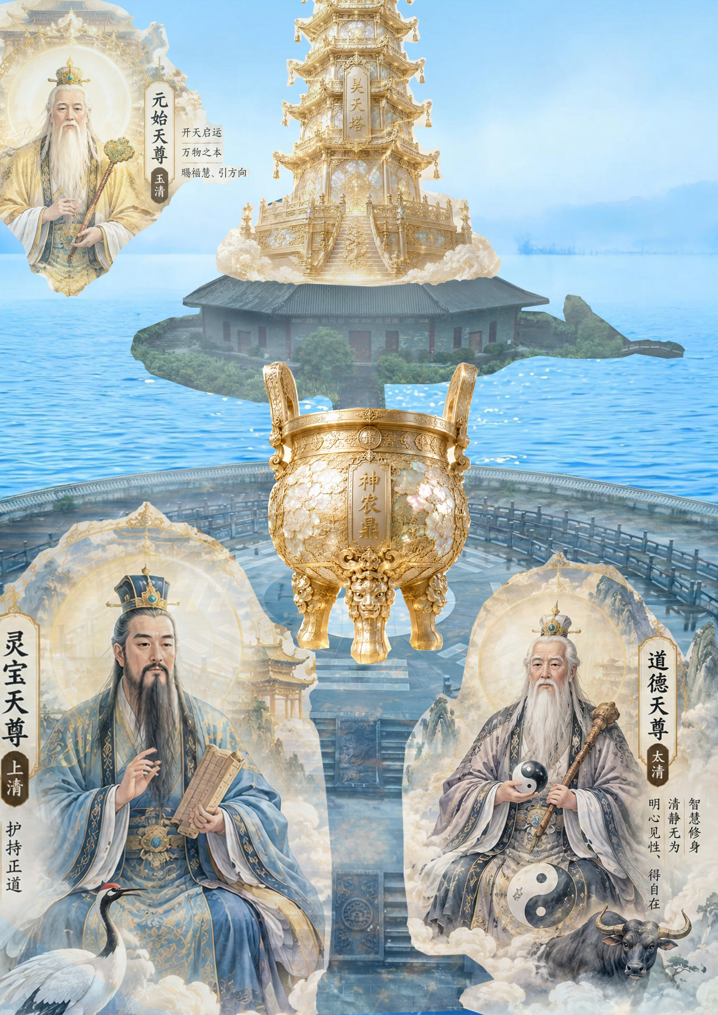 三清与神农鼎